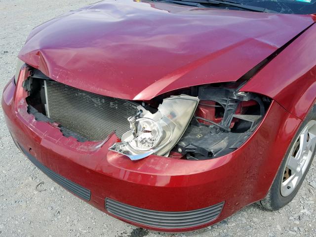 1G2AL15F277383072 - 2007 PONTIAC G5 RED photo 9
