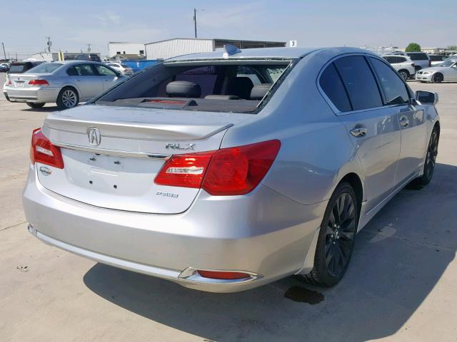 JH4KC1F51EC006810 - 2014 ACURA RLX TECH SILVER photo 4