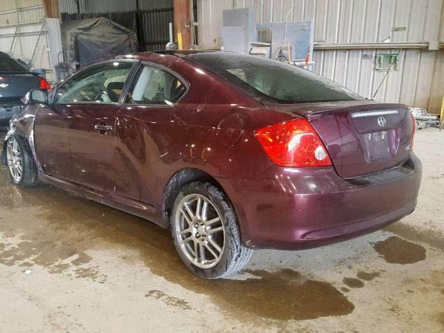 JTKDE177650003819 - 2005 TOYOTA SCION TC MAROON photo 3