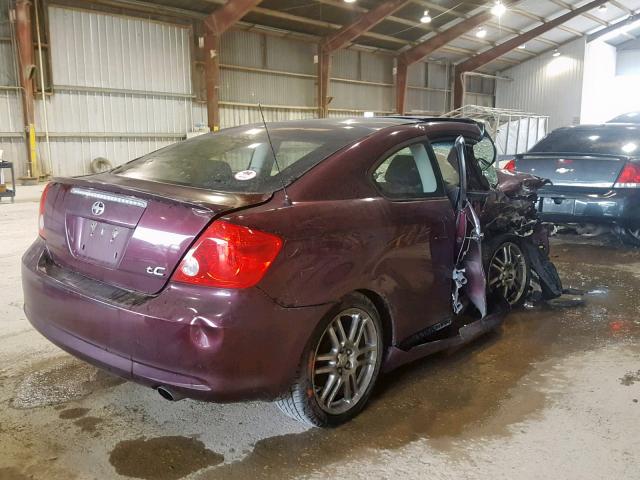 JTKDE177650003819 - 2005 TOYOTA SCION TC MAROON photo 4