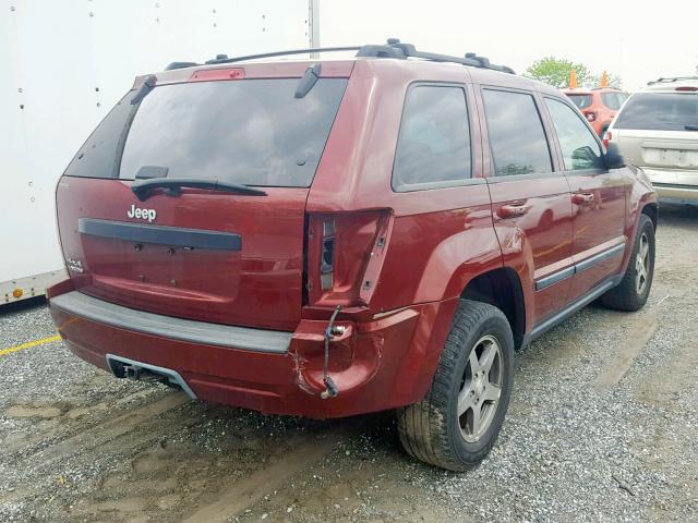 1J8GR48K27C665484 - 2007 JEEP GRAND CHER RED photo 4