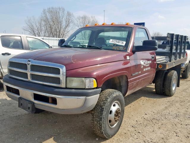 3B6MC365X2M279832 - 2002 DODGE RAM 3500 RED photo 2