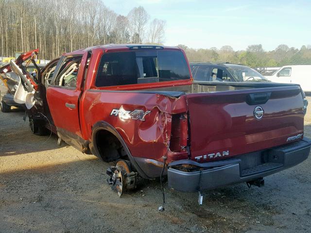 1N6AA1E58HN535200 - 2017 NISSAN TITAN SV RED photo 3