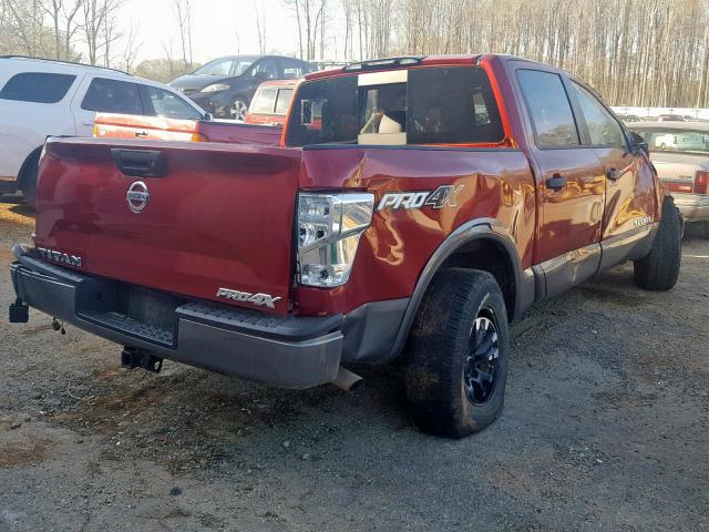 1N6AA1E58HN535200 - 2017 NISSAN TITAN SV RED photo 4