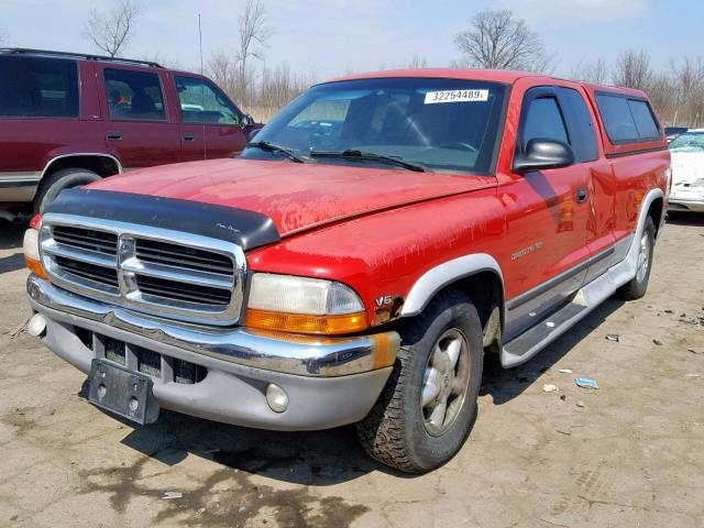 1B7GL22X1WS519082 - 1998 DODGE DAKOTA RED photo 2