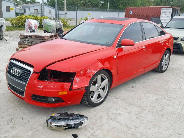 WAUEH74F88N089043 - 2008 AUDI A6 S-LINE RED photo 2