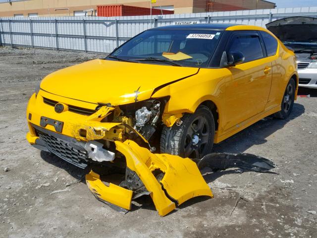 JTKJF5C79C3025922 - 2012 TOYOTA SCION TC YELLOW photo 2