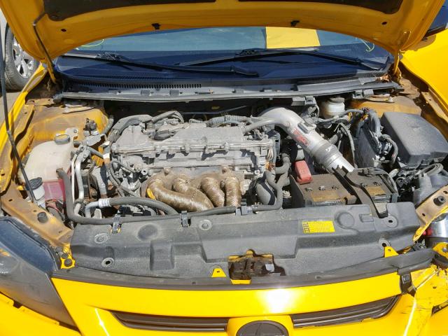 JTKJF5C79C3025922 - 2012 TOYOTA SCION TC YELLOW photo 7