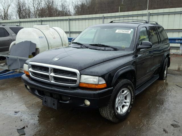 1D4HS48N73F565760 - 2003 DODGE DURANGO SL BLACK photo 2