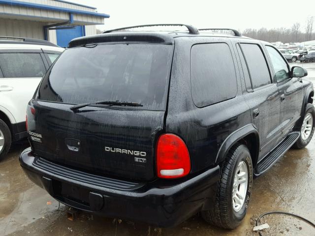 1D4HS48N73F565760 - 2003 DODGE DURANGO SL BLACK photo 4