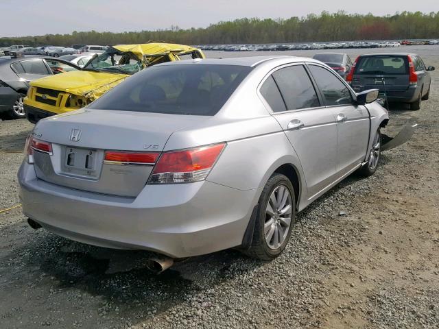 1HGCP3F89BA001511 - 2011 HONDA ACCORD EXL SILVER photo 4