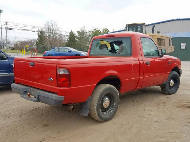 1FTYR10D43PA94400 - 2003 FORD RANGER RED photo 4