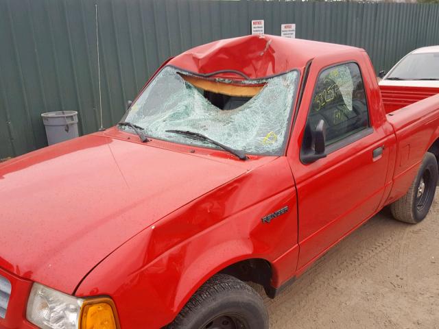 1FTYR10D43PA94400 - 2003 FORD RANGER RED photo 9