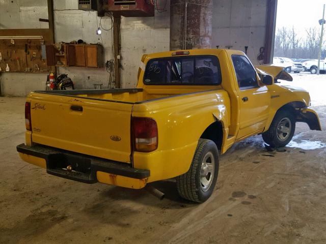 1FTCR10A7VPB34245 - 1997 FORD RANGER YELLOW photo 4