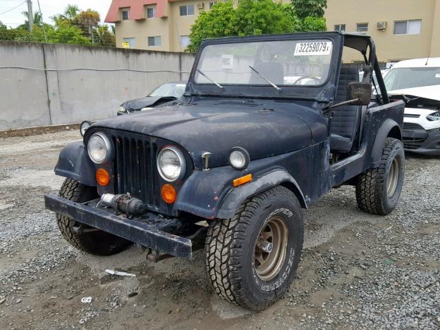 1JCCM87A8CT062178 - 1982 JEEP JEEP CJ7 BLACK photo 2