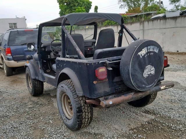 1JCCM87A8CT062178 - 1982 JEEP JEEP CJ7 BLACK photo 3