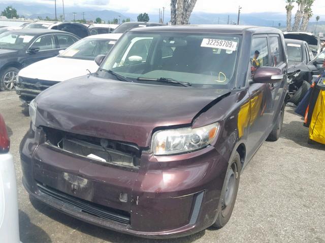 JTLKE50E891074197 - 2009 TOYOTA SCION XB MAROON photo 2