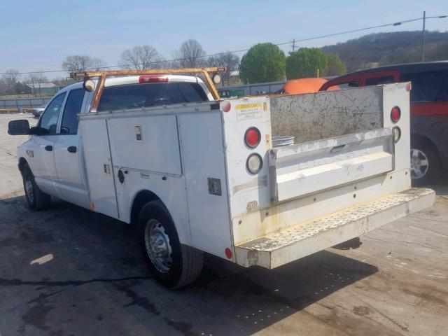 3D7KR28A58G199325 - 2008 DODGE RAM 2500 S WHITE photo 3