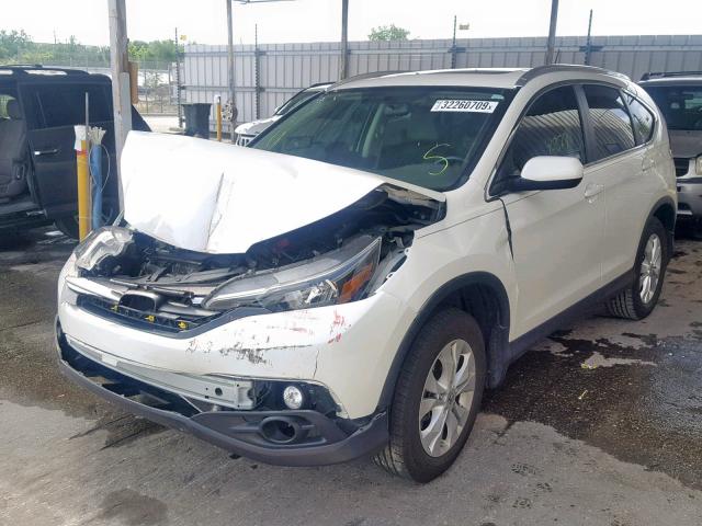 5J6RM3H70EL039637 - 2014 HONDA CR-V EXL WHITE photo 2