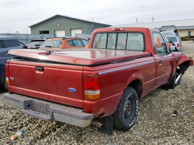 1FTCR10A6VPB19302 - 1997 FORD RANGER RED photo 4