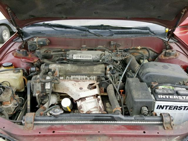 4T1SK13E0SU584276 - 1995 TOYOTA CAMRY XLE RED photo 7