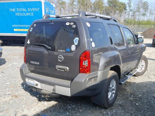 5N1AN0NW7FN653645 - 2015 NISSAN XTERRA X GRAY photo 4