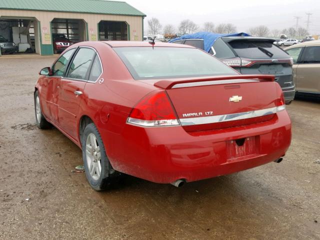 2G1WU58R979261571 - 2007 CHEVROLET IMPALA LTZ RED photo 3