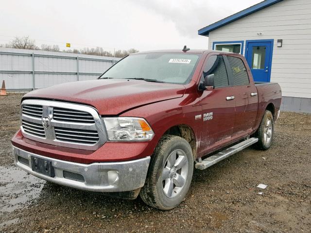 3C6RR7LT9HG665246 - 2017 RAM 1500 SLT RED photo 2