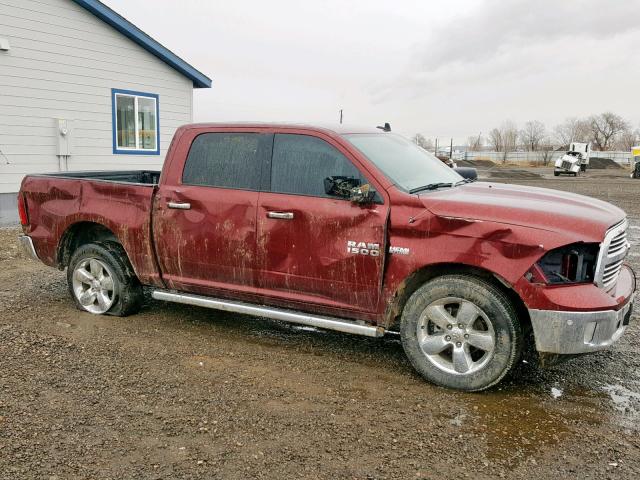 3C6RR7LT9HG665246 - 2017 RAM 1500 SLT RED photo 9