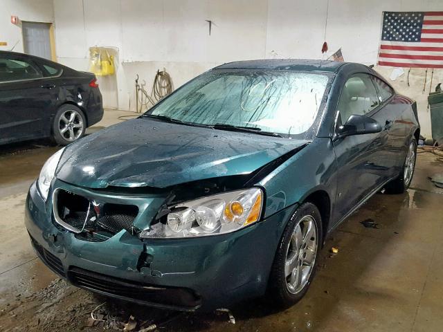 1G2ZH18N874202100 - 2007 PONTIAC G6 GT GREEN photo 2