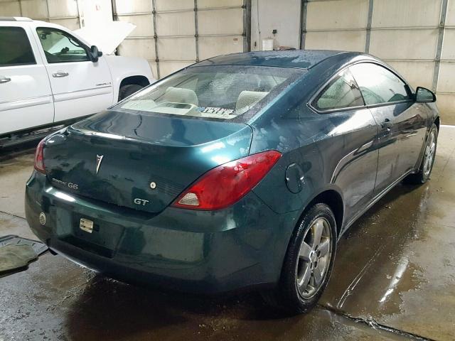 1G2ZH18N874202100 - 2007 PONTIAC G6 GT GREEN photo 4