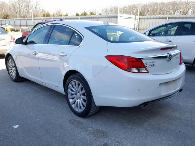 2G4GS5EV6D9183552 - 2013 BUICK REGAL PREM WHITE photo 3