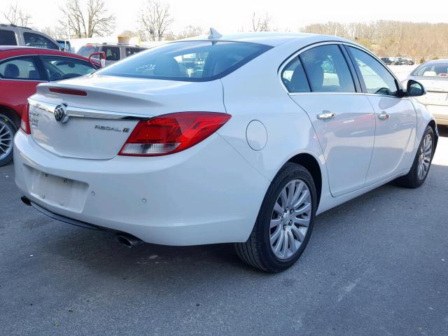 2G4GS5EV6D9183552 - 2013 BUICK REGAL PREM WHITE photo 4