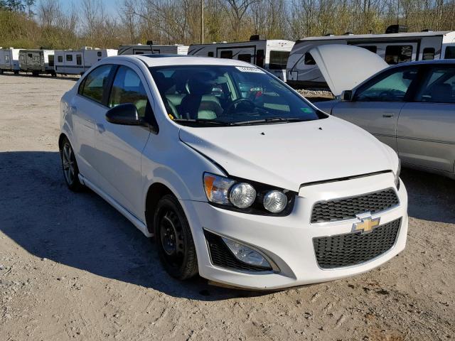 1G1JG5SB6E4230145 - 2014 CHEVROLET SONIC RS WHITE photo 1