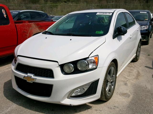 1G1JG5SB6E4230145 - 2014 CHEVROLET SONIC RS WHITE photo 2