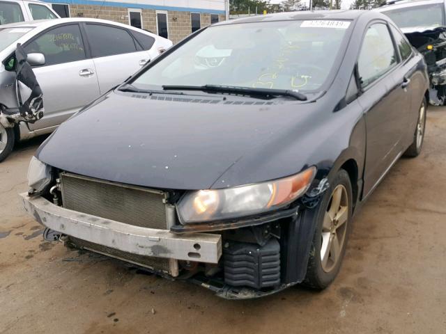 2HGFG129X8H568952 - 2008 HONDA CIVIC EXL BLACK photo 2