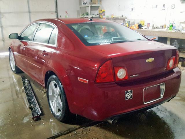 1G1ZJ57779F186448 - 2009 CHEVROLET MALIBU 2LT BURGUNDY photo 3