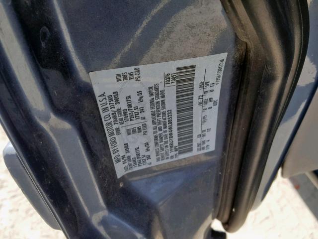 1FMRU18W4WLB85232 - 1998 FORD EXPEDITION BLUE photo 10