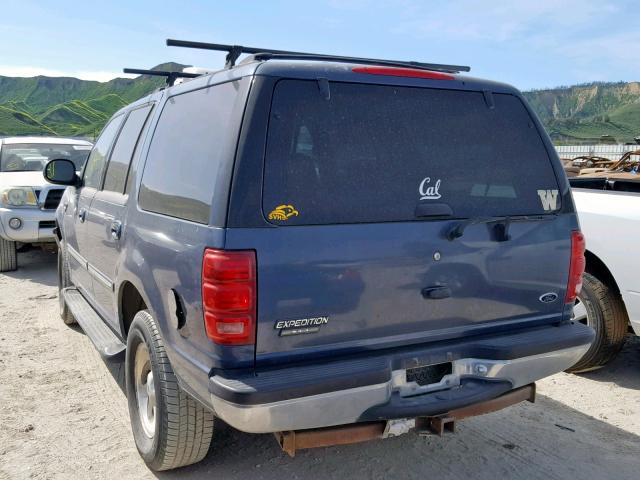 1FMRU18W4WLB85232 - 1998 FORD EXPEDITION BLUE photo 3