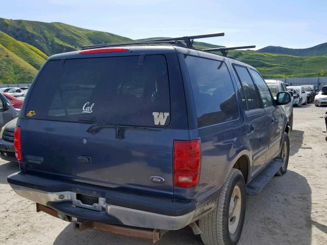 1FMRU18W4WLB85232 - 1998 FORD EXPEDITION BLUE photo 4