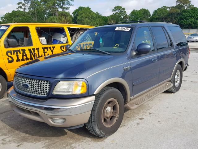 1FMRU17L72LA42812 - 2002 FORD EXPEDITION BLUE photo 2