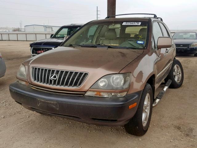 JT6GF10U0X0005478 - 1999 LEXUS RX 300 BROWN photo 2