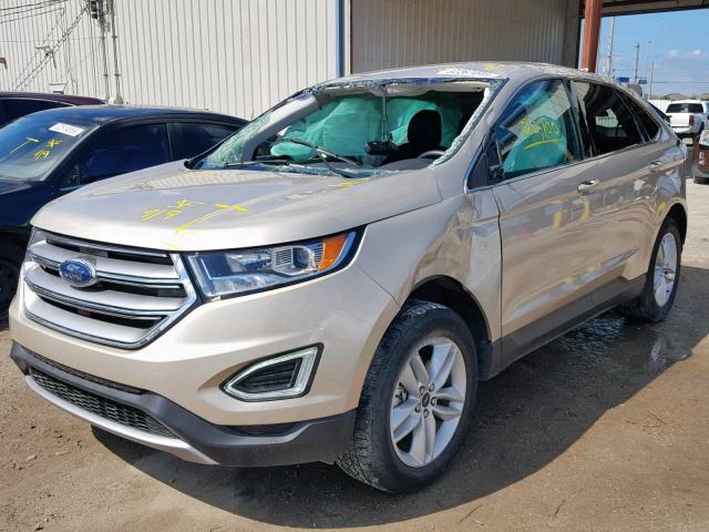 2FMPK3J85HBC41122 - 2017 FORD EDGE SEL BEIGE photo 2