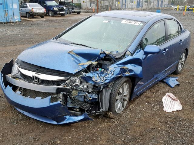 2HGFA1F93AH538158 - 2010 HONDA CIVIC EXL BLUE photo 2