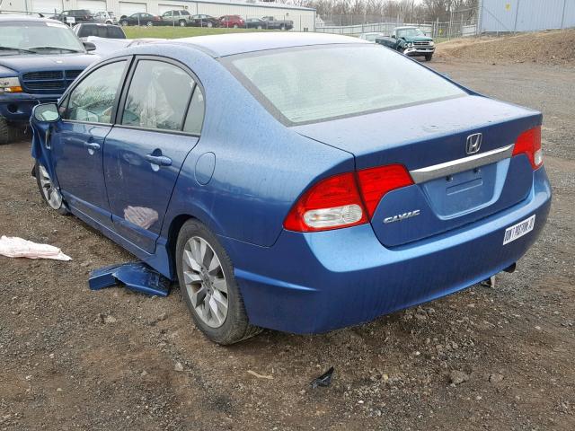 2HGFA1F93AH538158 - 2010 HONDA CIVIC EXL BLUE photo 3