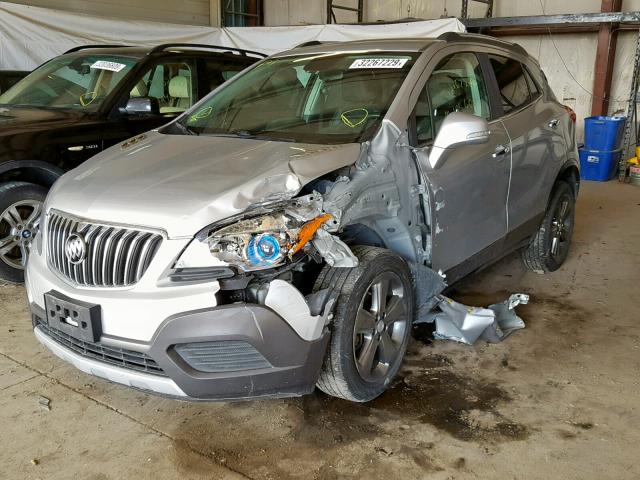 KL4CJASBXEB662057 - 2014 BUICK ENCORE SILVER photo 2