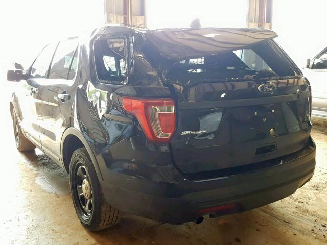 1FM5K8AR7HGB65585 - 2017 FORD EXPLORER P BLACK photo 3