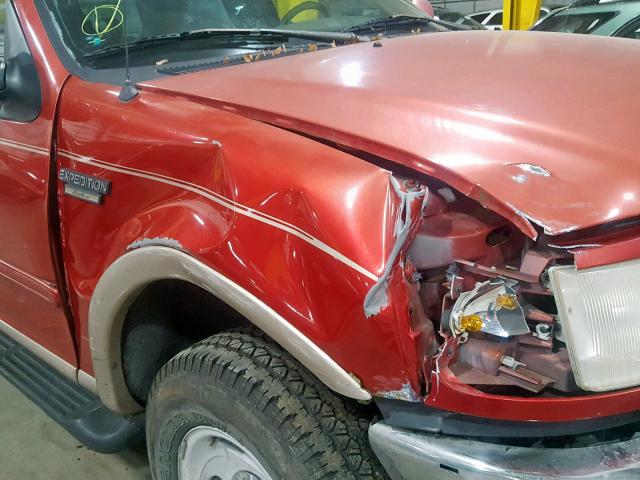 1FMFU18L0VLB51179 - 1997 FORD EXPEDITION RED photo 9