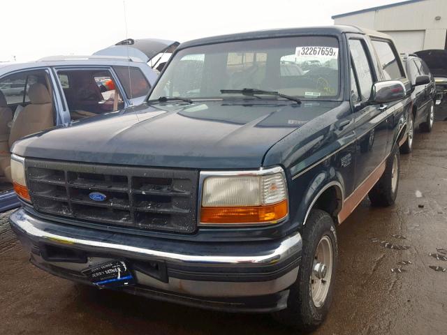 1FMEU15HXSLB82978 - 1995 FORD BRONCO U10 GREEN photo 2