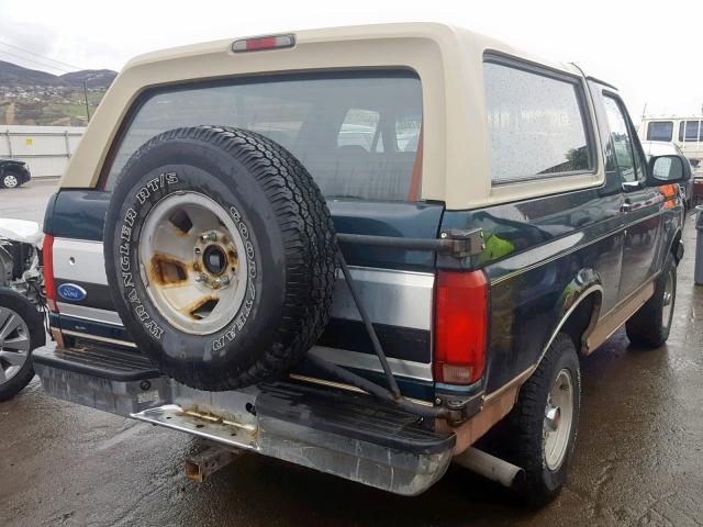 1FMEU15HXSLB82978 - 1995 FORD BRONCO U10 GREEN photo 4